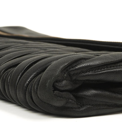 Miu Miu Matelasse Napa Nero Crossbody Clutch Bag Schwarz