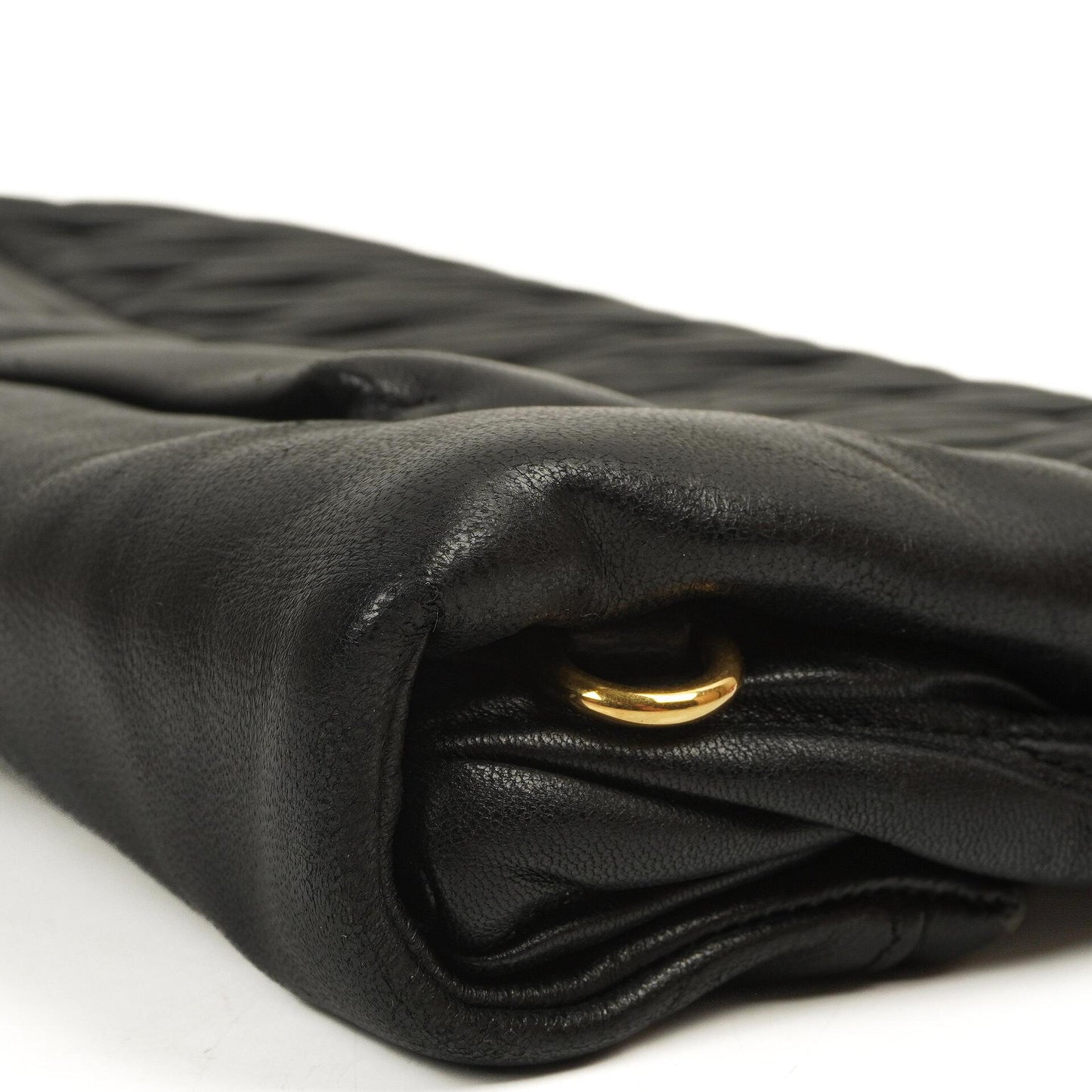 Miu Miu Matelasse Napa Nero Crossbody Clutch Bag Schwarz