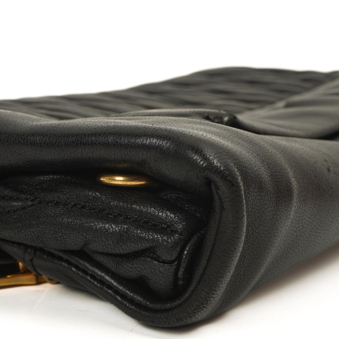Miu Miu Matelasse Napa Nero Crossbody Clutch Bag Schwarz