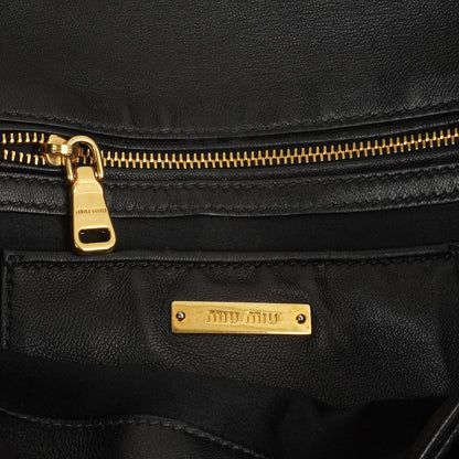Miu Miu Matelasse Napa Nero Crossbody Clutch Bag Schwarz