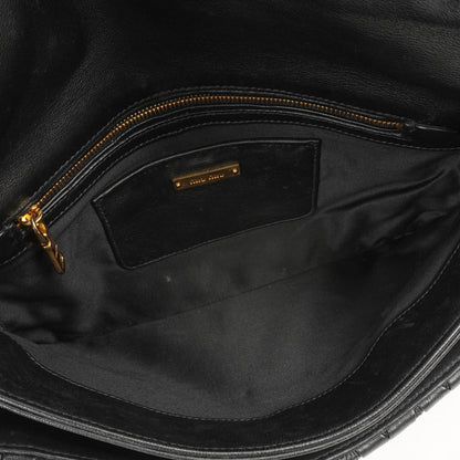 Miu Miu Matelasse Napa Nero Crossbody Clutch Bag Schwarz