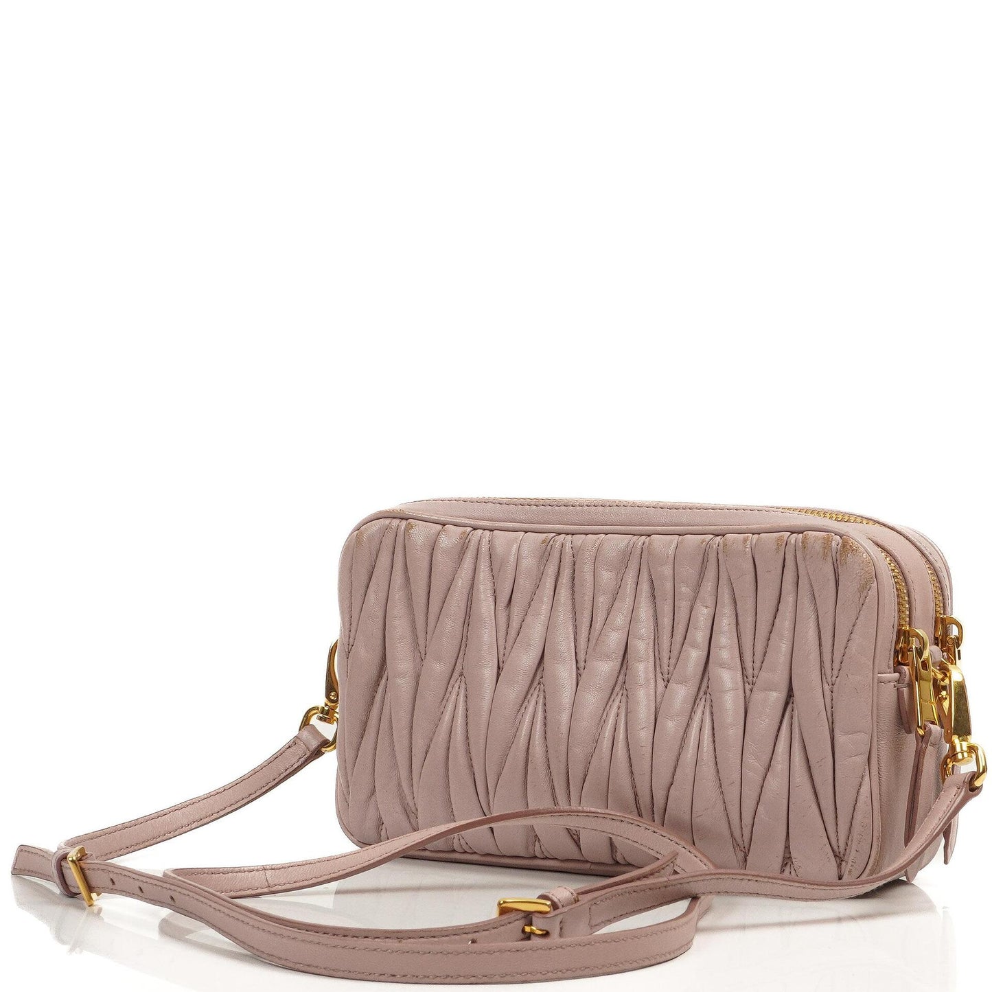 Miu Miu Matelasse Nappa Leder Crossbody Clutch Bag Mughetto