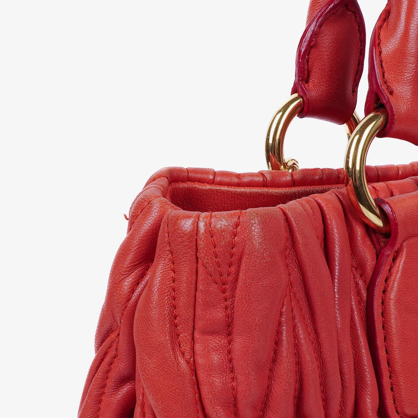 Miu Miu Matelassé Satchel Tasche aus rosa Leder