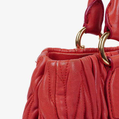 Miu Miu Matelassé Satchel Tasche aus rosa Leder