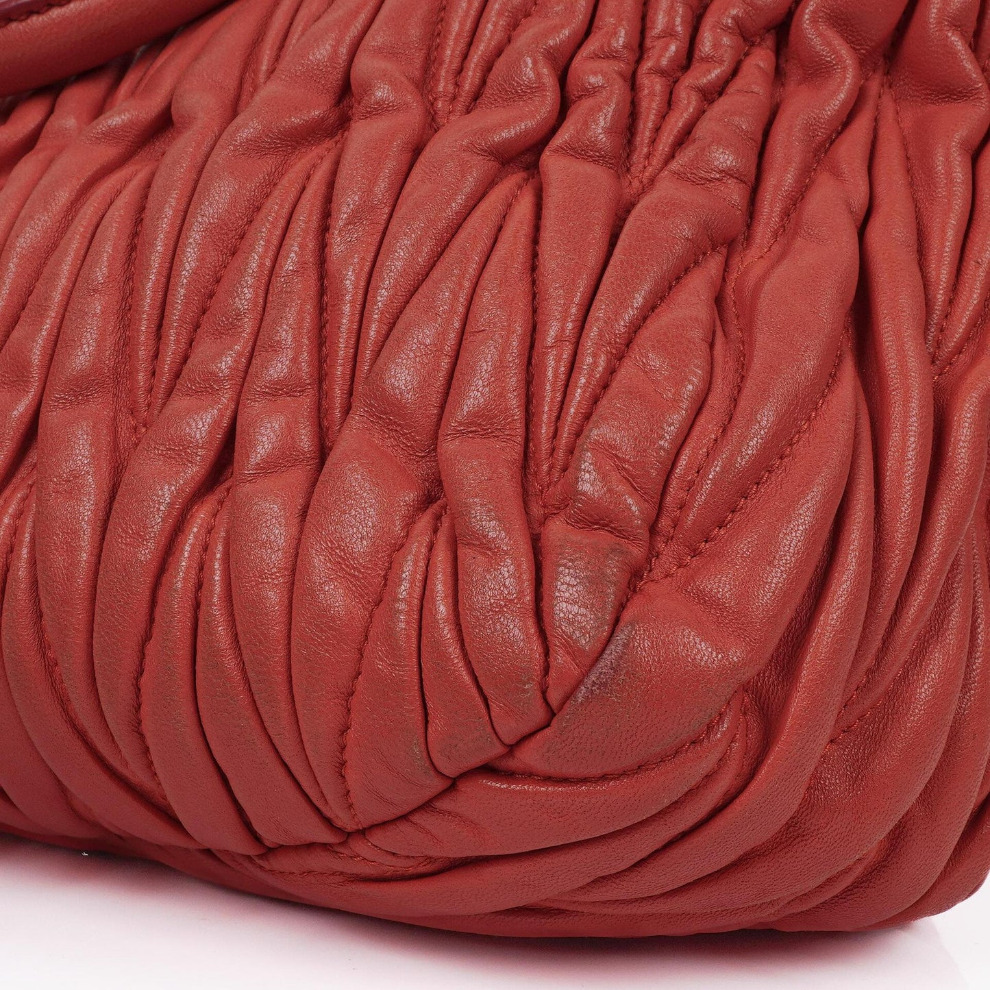 Miu Miu Matelassé Satchel Tasche aus rosa Leder