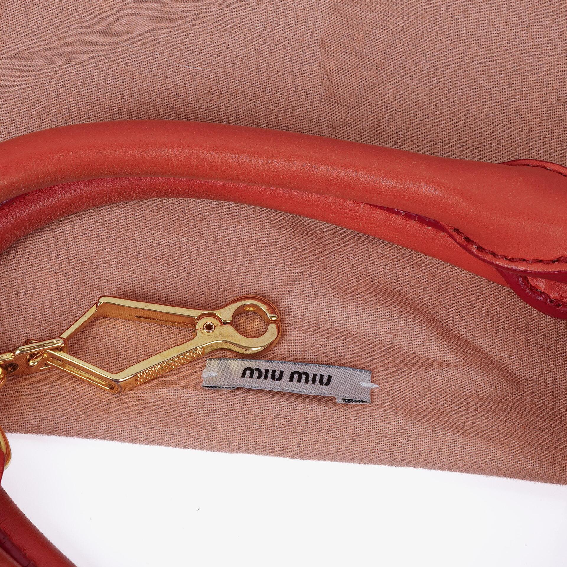 Miu Miu Matelassé Satchel Tasche aus rosa Leder