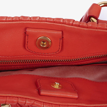 Miu Miu Matelassé Satchel Tasche aus rosa Leder