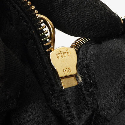 Miu Miu Crossbody-Clutch aus schwarzem Nero Napa Matelassé mit Doppelreißverschluss