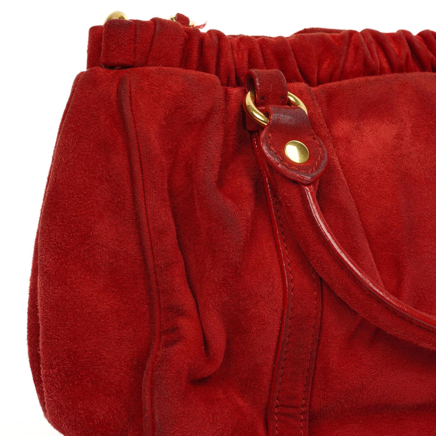 Miu Miu Kleine Satchel Tasche Rosso Camoscio