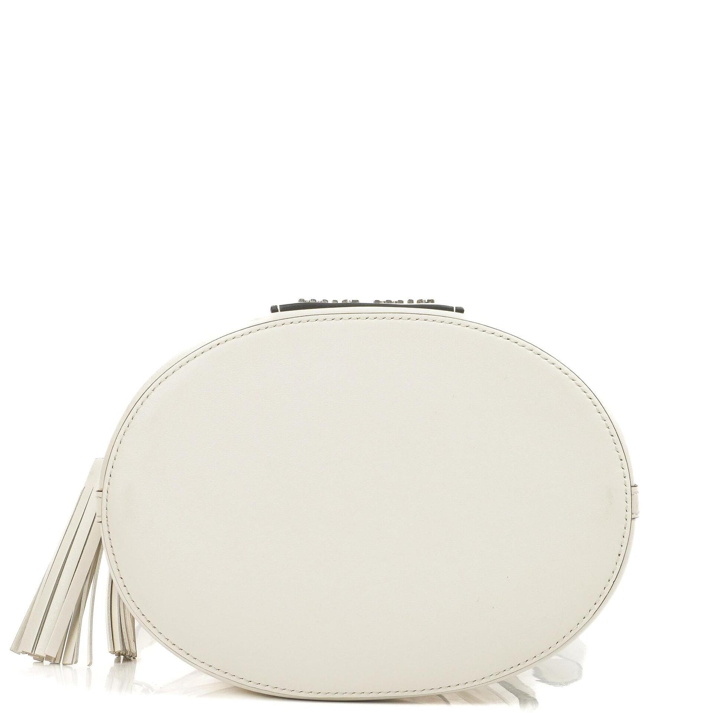 Miu Miu Transparent Drawstring Bucket Bag Bianco Weiß