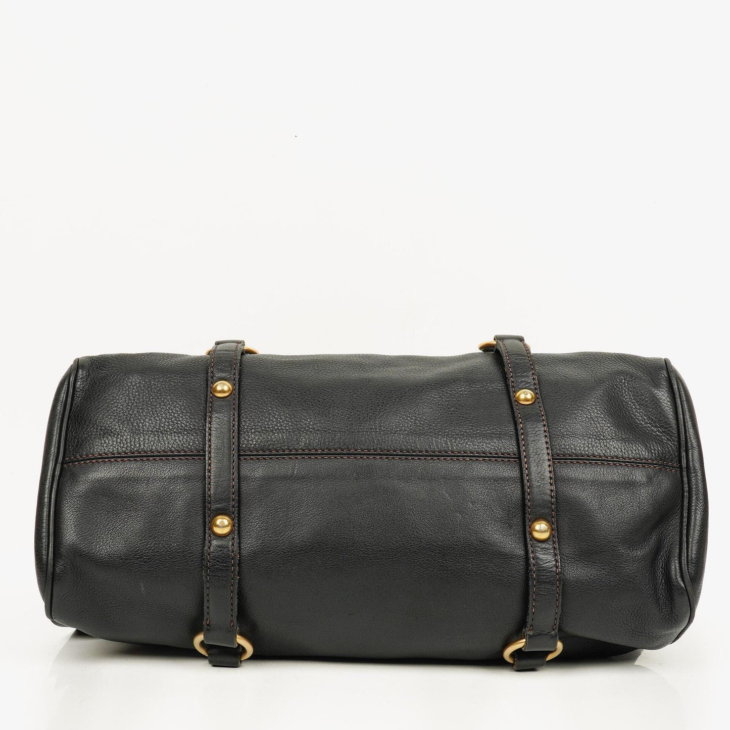 Miu Miu Vitello Bow Satchel Tasche in Schwarz