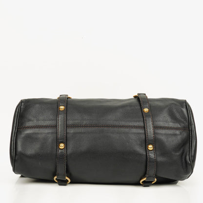 Miu Miu Vitello Bow Satchel Tasche in Schwarz