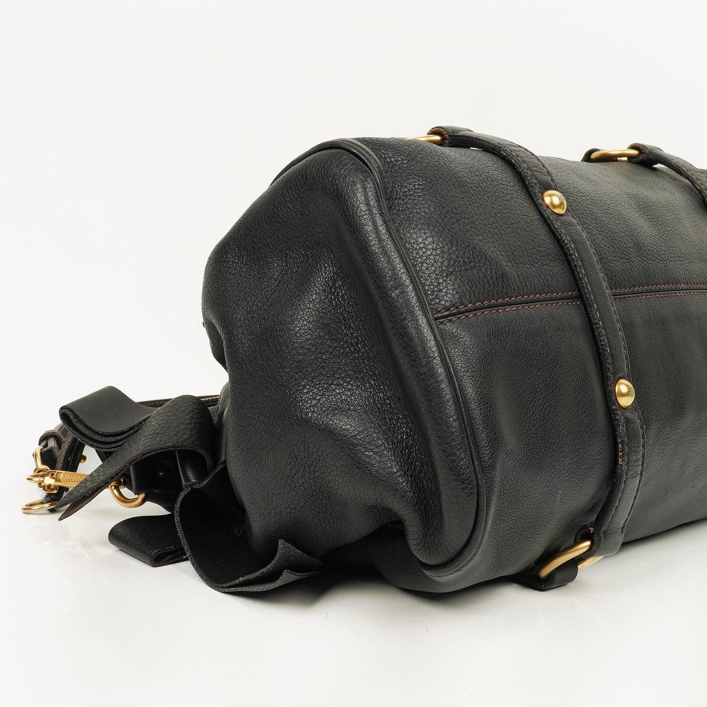 Miu Miu Vitello Bow Satchel Tasche in Schwarz