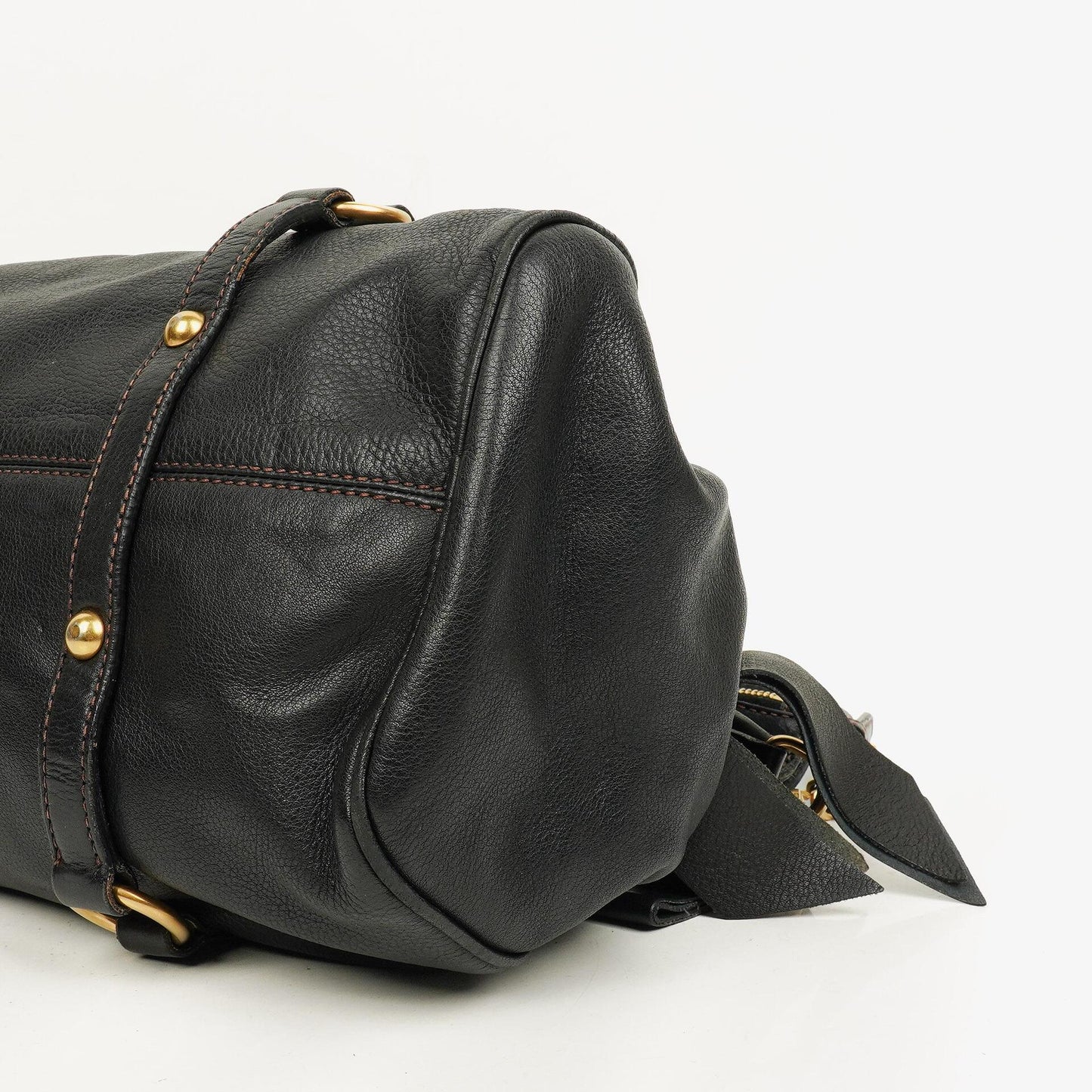 Miu Miu Vitello Bow Satchel Tasche in Schwarz