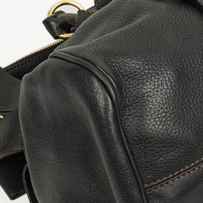 Miu Miu Vitello Bow Satchel Tasche in Schwarz