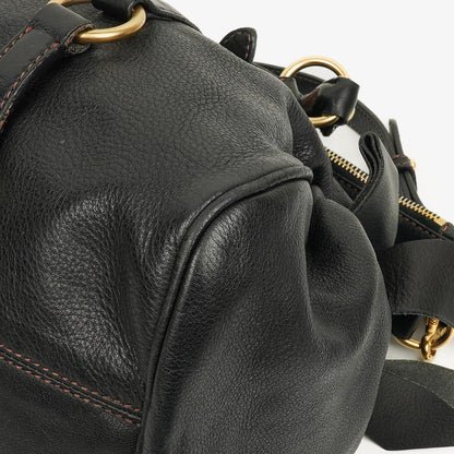 Miu Miu Vitello Bow Satchel Tasche in Schwarz