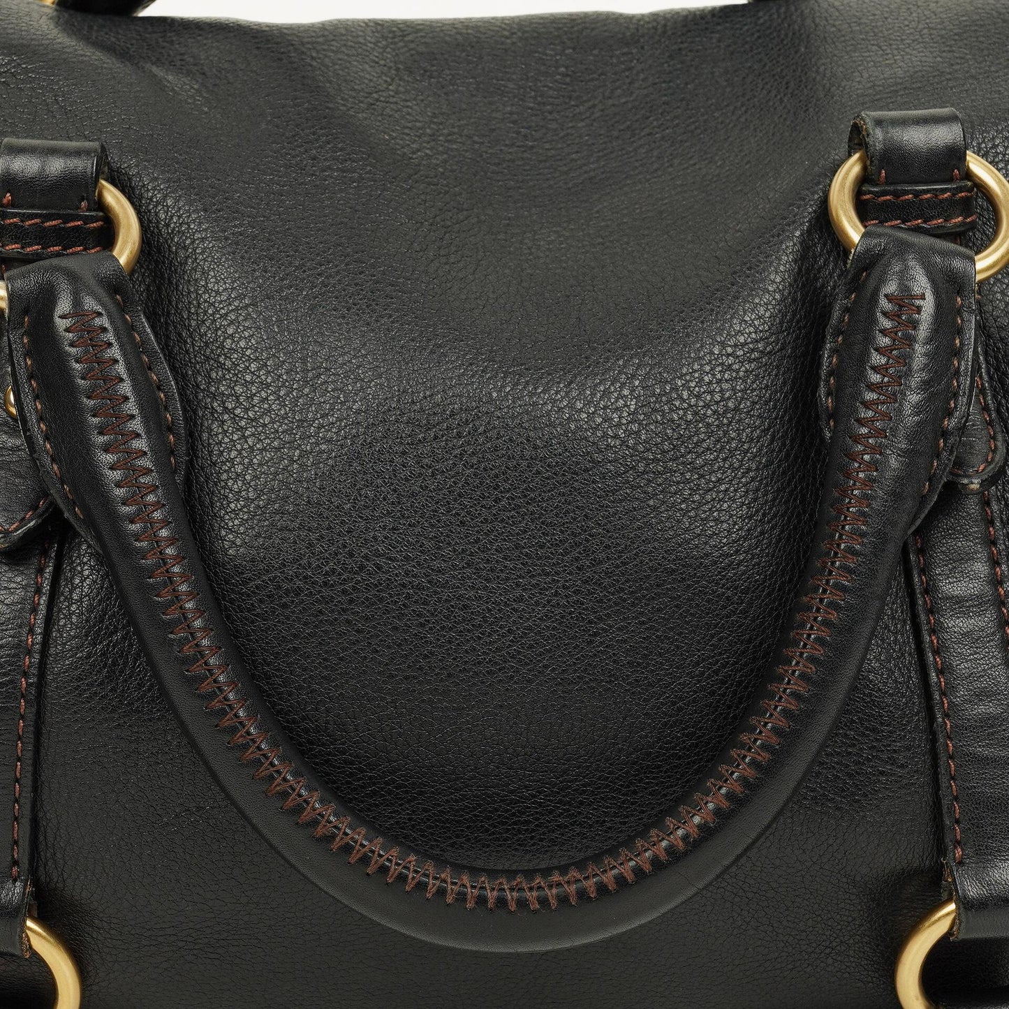 Miu Miu Vitello Bow Satchel Tasche in Schwarz