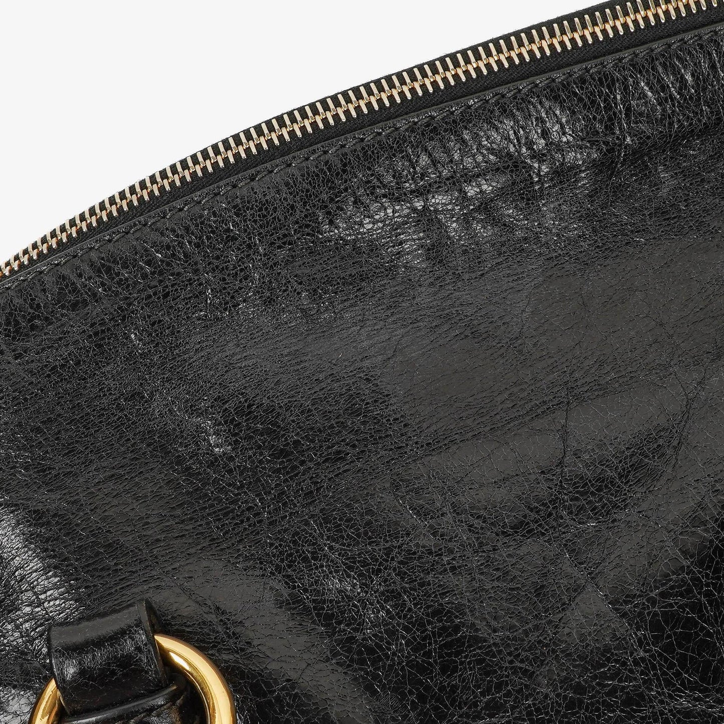 Miu Miu kleine Bow Satchel Tasche aus schwarzem Vitello Leder