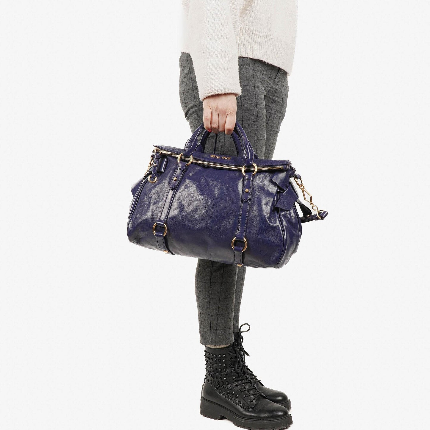 Miu Miu Vitello Bow Satchel Tasche