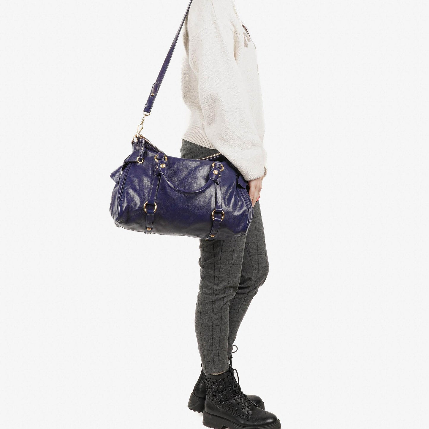 Miu Miu Vitello Bow Satchel Tasche