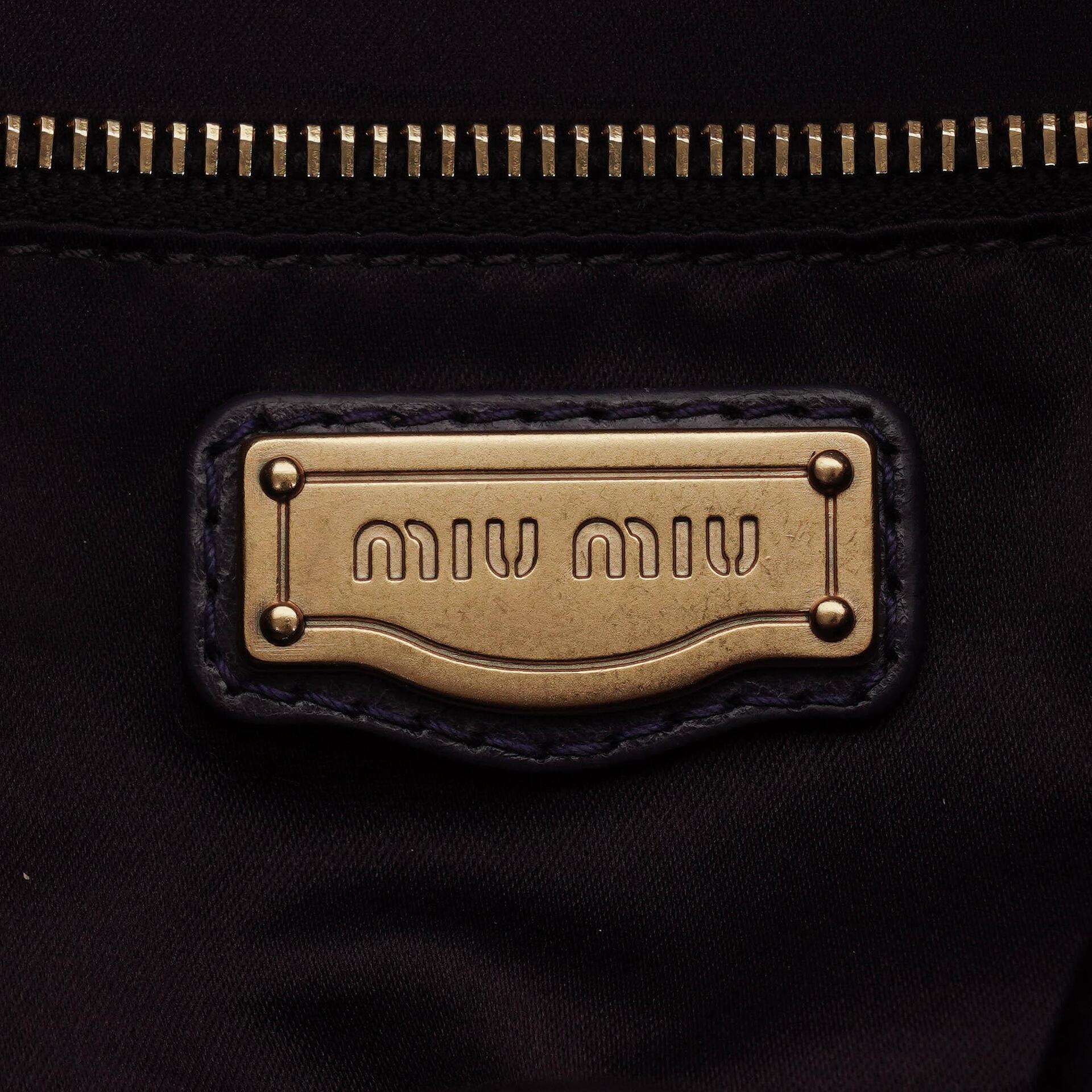 Miu Miu Vitello Bow Satchel Tasche