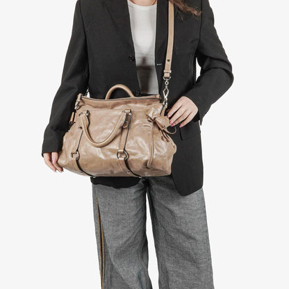 Miu Miu Vitello Bow Satchel Tasche
