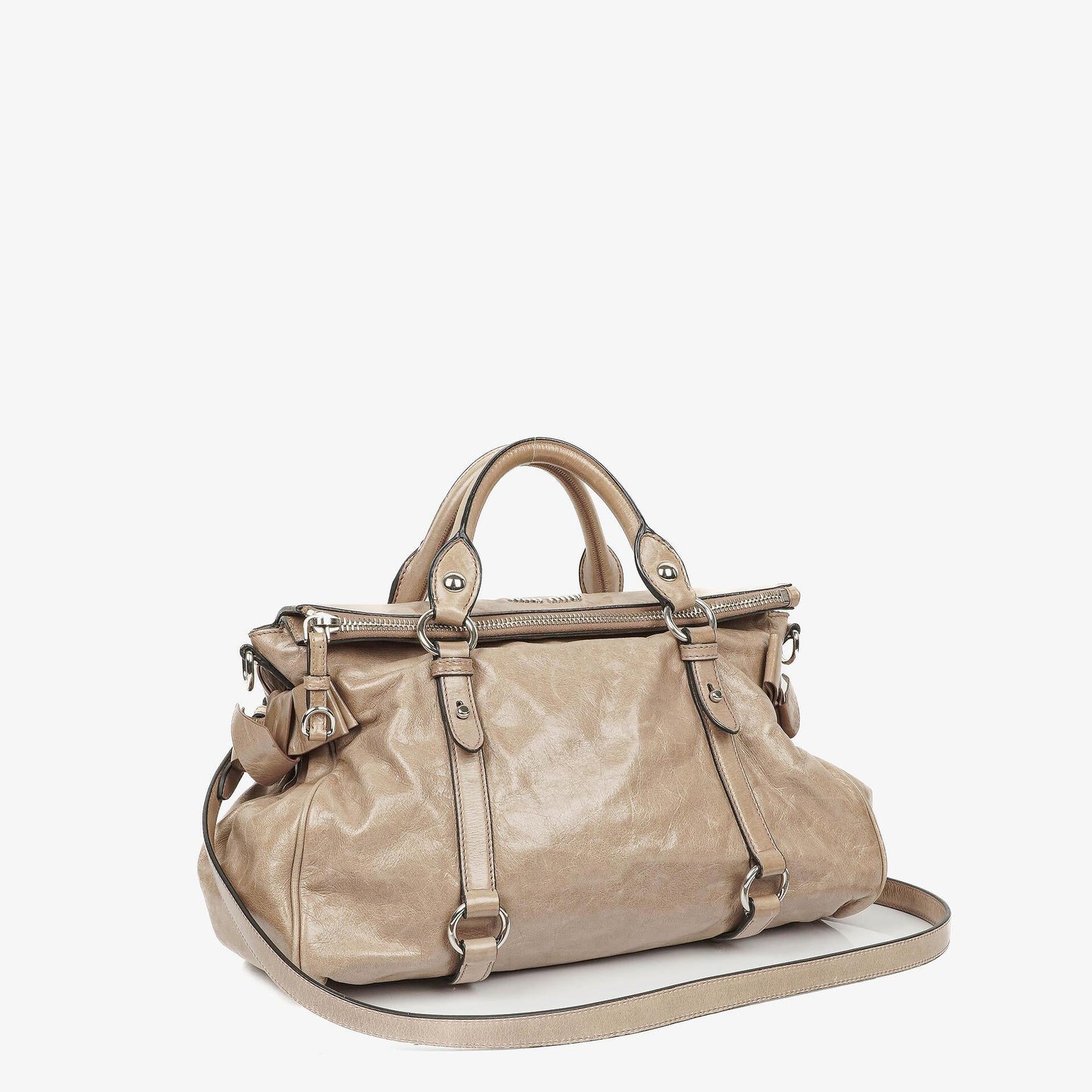 Miu Miu Vitello Bow Satchel Tasche