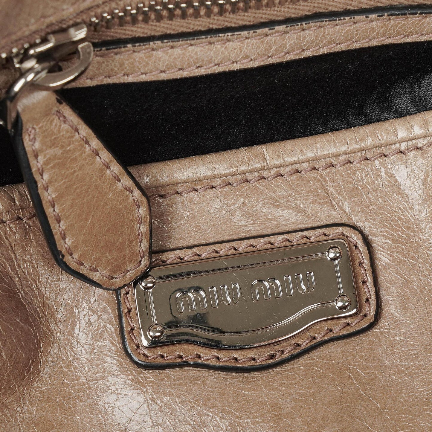 Miu Miu Vitello Bow Satchel Tasche