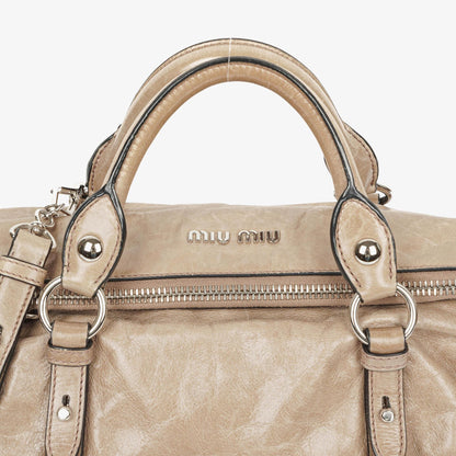 Miu Miu Vitello Bow Satchel Tasche