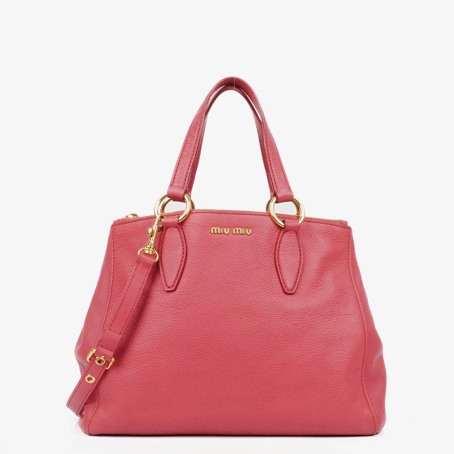 Miu Miu Vitello Caribu Pink Leder Tote Tasche