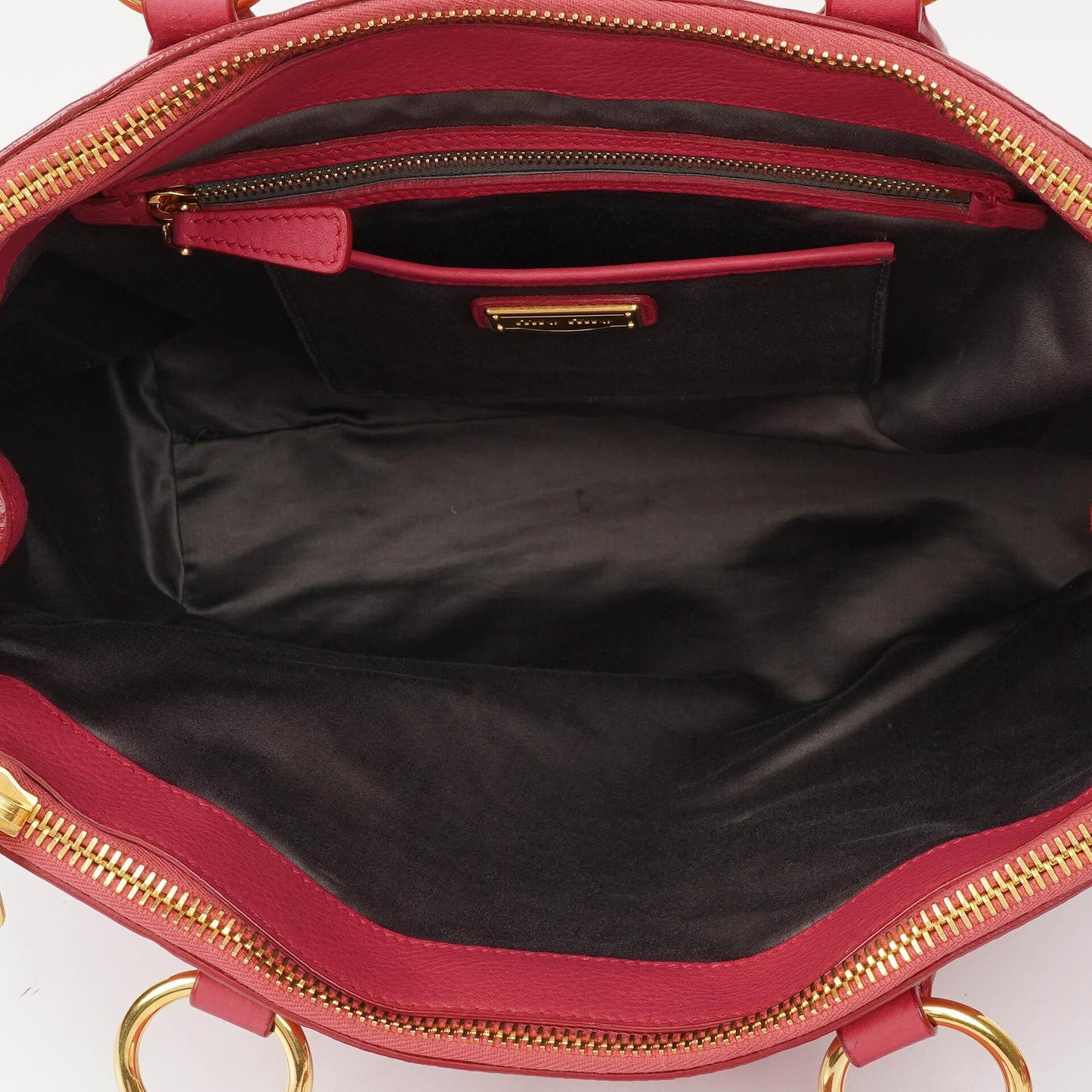 Miu Miu Vitello Caribu Pink Leder Tote Tasche