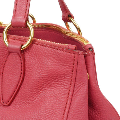 Miu Miu Vitello Caribu Pink Leder Tote Tasche