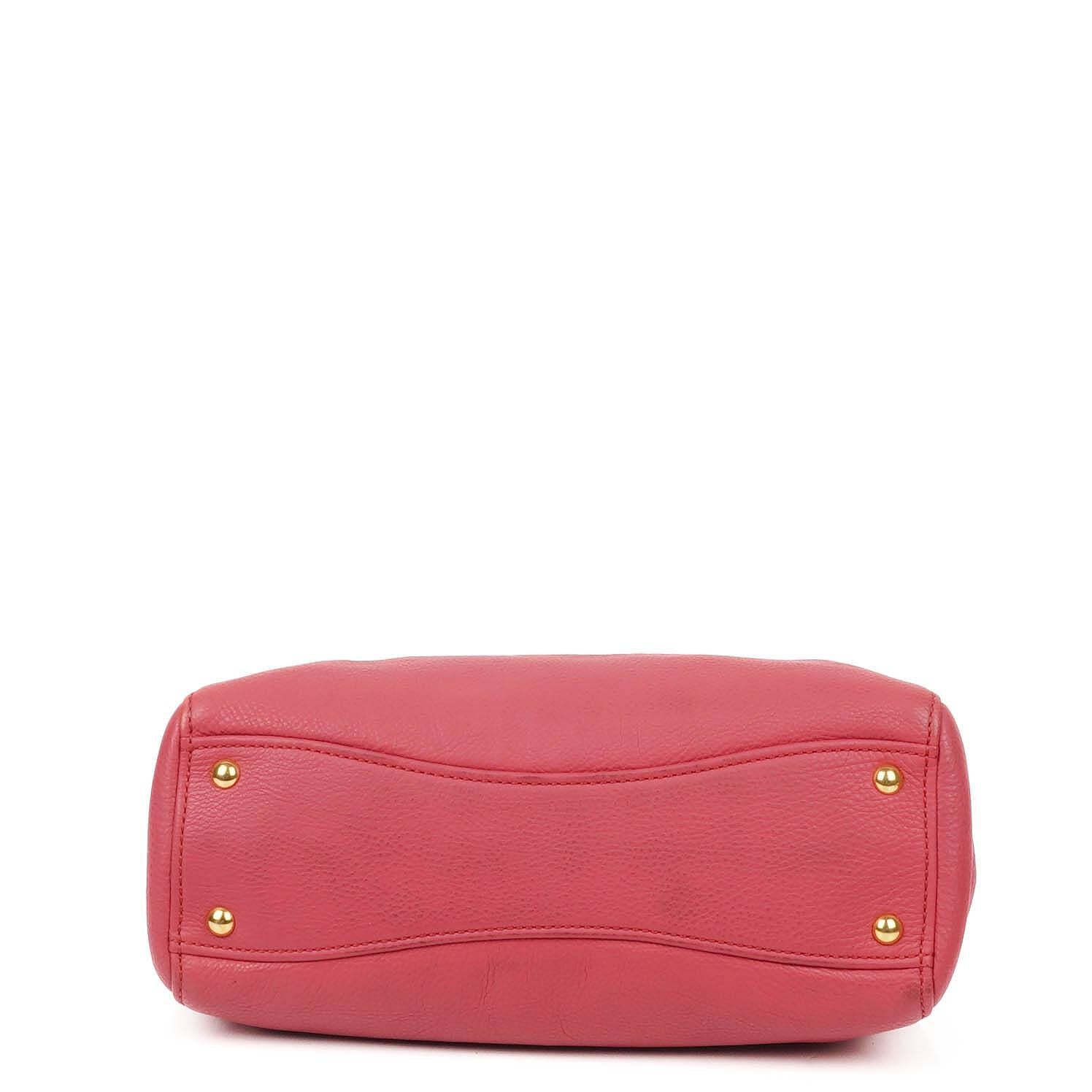 Miu Miu Vitello Caribu Pink Leder Tote Tasche