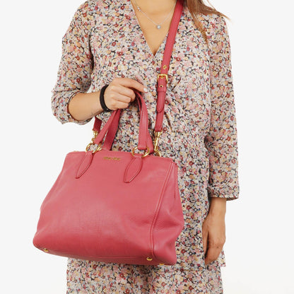 Miu Miu Vitello Caribu Pink Leder Tote Tasche