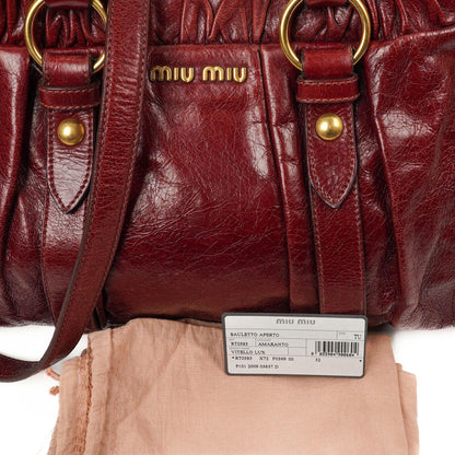 Miu Miu Vitello Lux Amaranto Umhängetasche