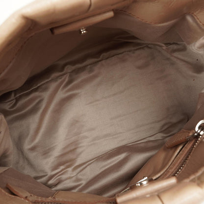 Miu Miu Vitello Lux Beigefarbene Satchel Tasche