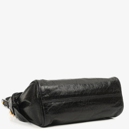 Miu Miu Vitello Lux Schwarze Schleifen Tasche