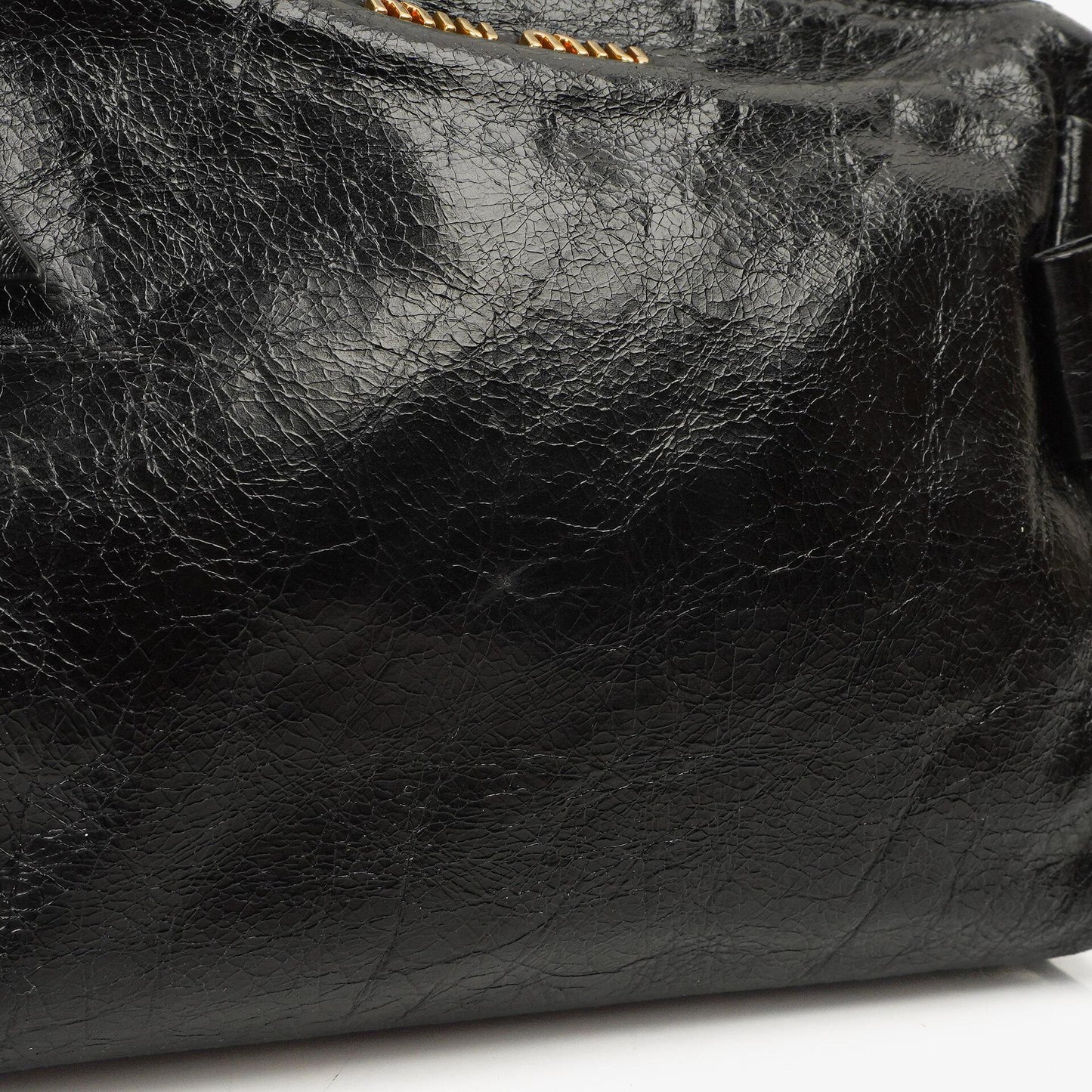 Miu Miu Vitello Lux Schwarze Schleifen Tasche