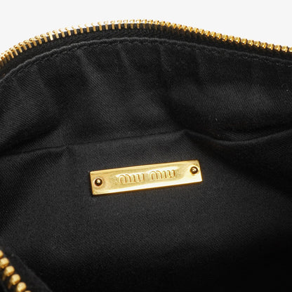 Miu Miu Vitello Lux Schwarze Schleifen Tasche
