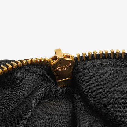 Miu Miu Vitello Lux Schwarze Schleifen Tasche