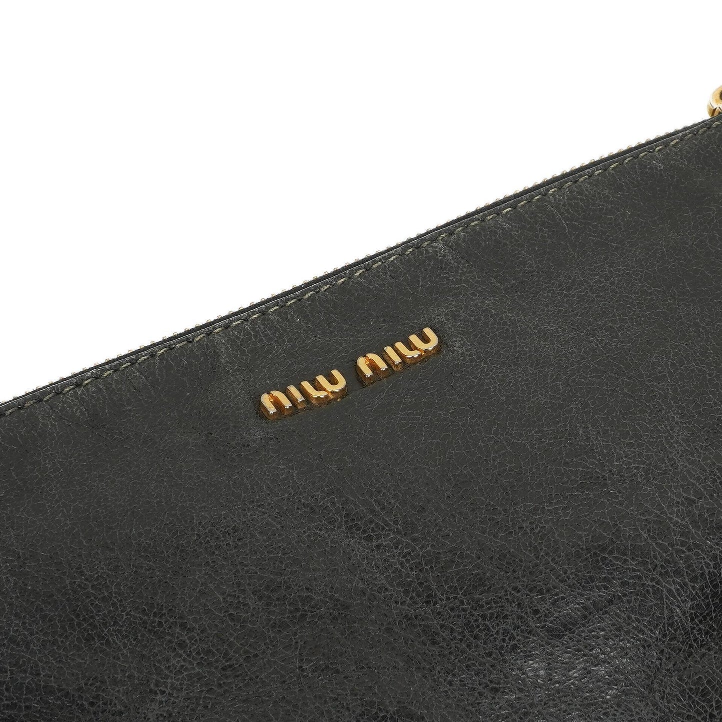 Miu Miu Vitello Lux Mini Schleifen Satchel Tasche Schwarz