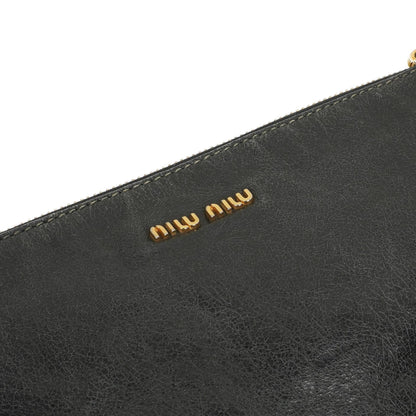 Miu Miu Vitello Lux Mini Schleifen Satchel Tasche Schwarz