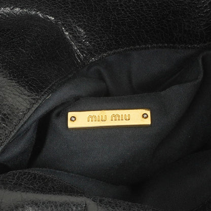 Miu Miu Vitello Lux Mini Schleifen Satchel Tasche Schwarz