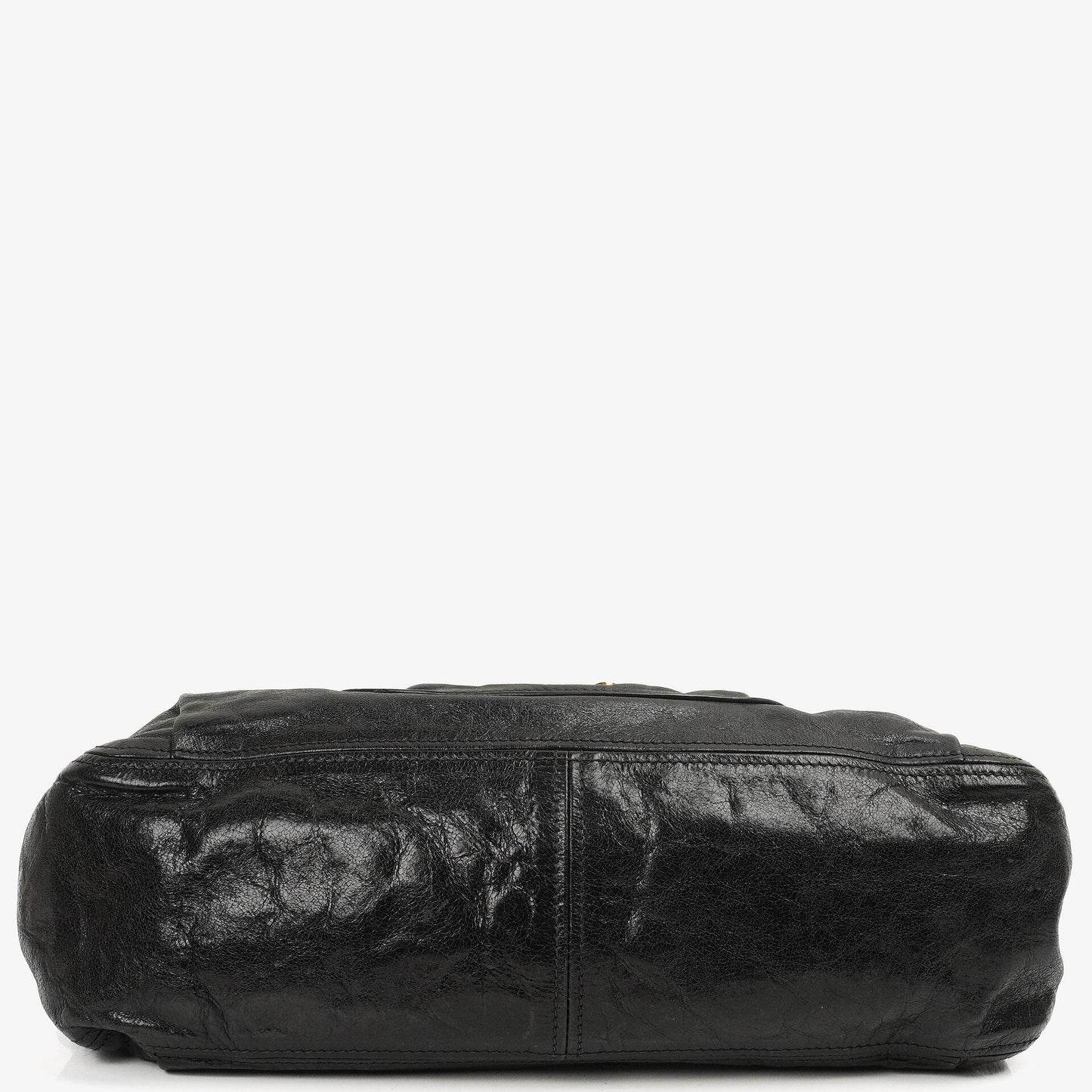 Miu Miu Vitello Lux Schwarze Satchel Tasche