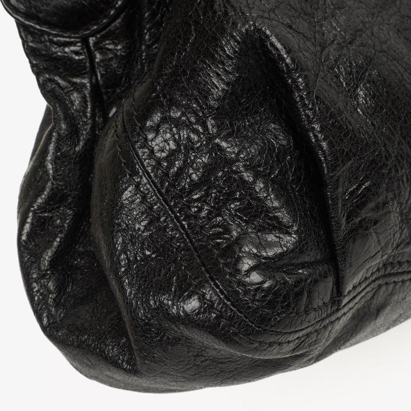 Miu Miu Vitello Lux Schwarze Satchel Tasche
