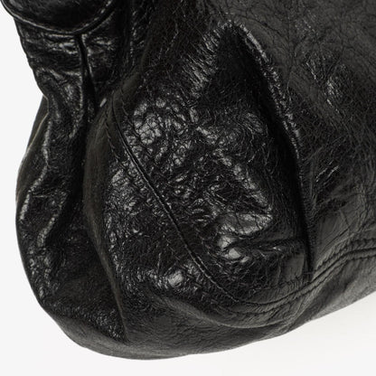 Miu Miu Vitello Lux Schwarze Satchel Tasche
