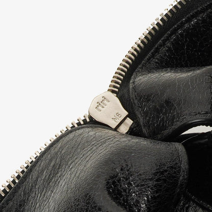 Miu Miu Vitello Lux kleine Bow Satchel-Tasche in Schwarz