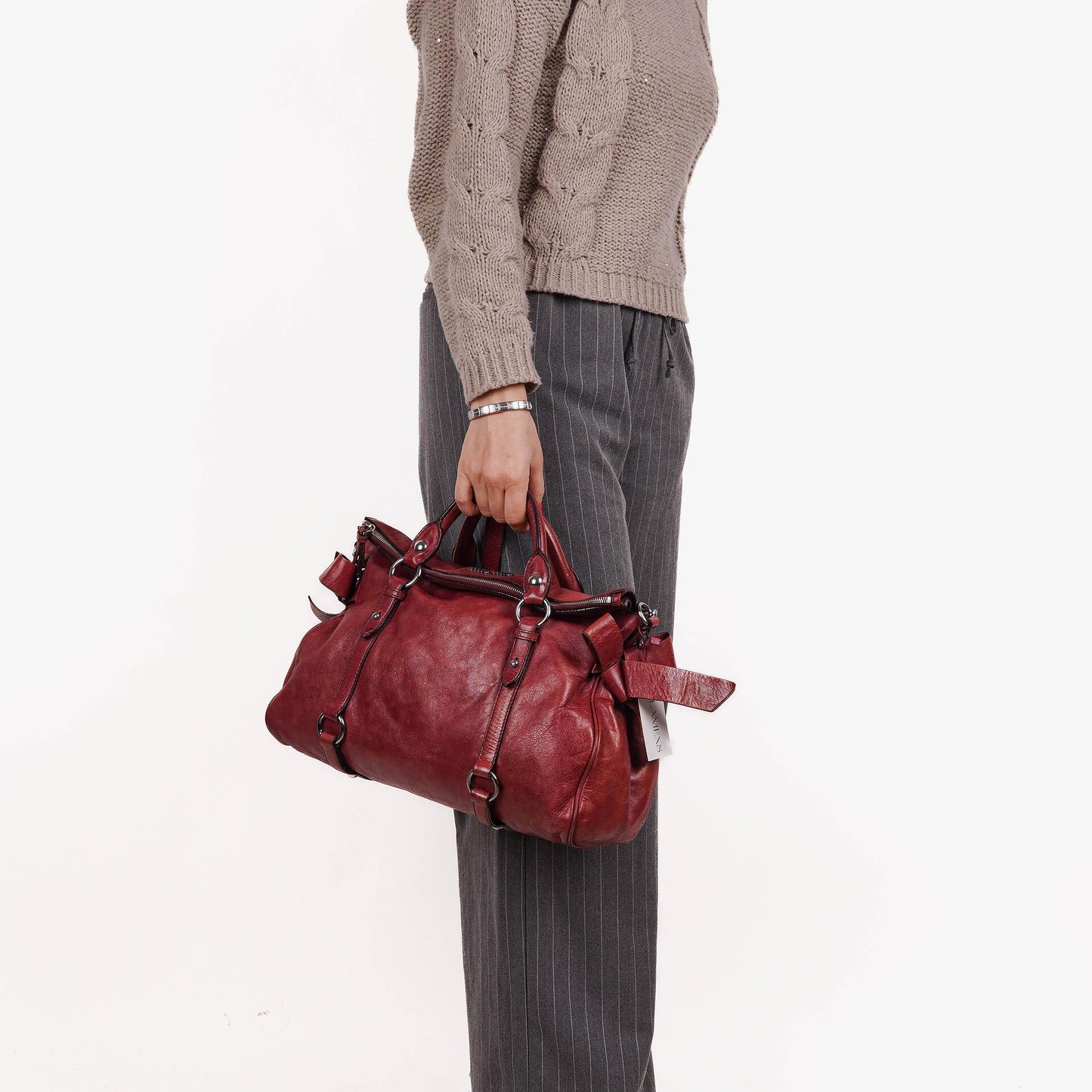 Miu Miu Vitello Lux Bow Satchel Tasche