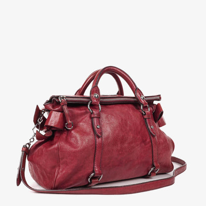 Miu Miu Vitello Lux Bow Satchel Tasche