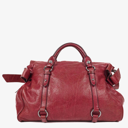 Miu Miu Vitello Lux Bow Satchel Tasche